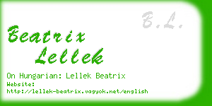 beatrix lellek business card